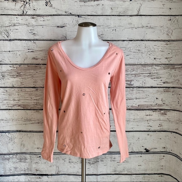 LOFT Tops - Light orange/pink LOFT long sleeve shirt